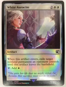 White Auracite MTG Final Fantasy NM Common C 0041 FFXIV Artifact White Card FOIL - Image 1