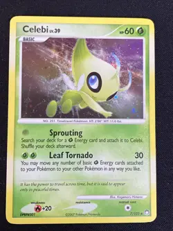 Celebi 7/123 Holo Rare Pokemon Card Mysterious Treasures TCG - Image 1