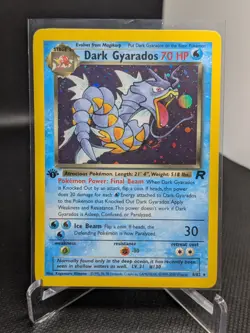 Pokemon Dark Gyarados Holo Rare TCG Card 1st Edition 8/82 LP+ - Image 1