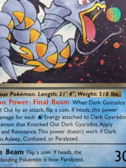 Pokemon Dark Gyarados Holo Rare TCG Card 1st Edition 8/82 LP+ - Image 2