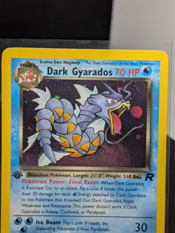 Pokemon Dark Gyarados Holo Rare TCG Card 1st Edition 8/82 LP+ - Image 3