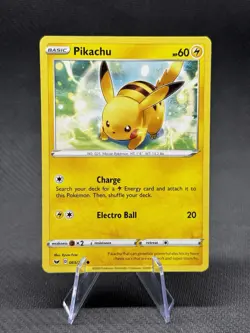 Pikachu - 065/202 - Sword & Shield Base Set TCG - Pokemon Card - NM - Image 1