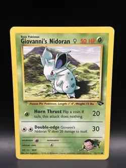 Giovanni’s Nidoran F 75/132 - Pokemon Gym Challenge Card - HP - Image 1