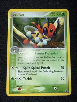 Ledian 23/109 Reverse Holo Pokemon Card stamped Ex team rocket returns LP - Image 1
