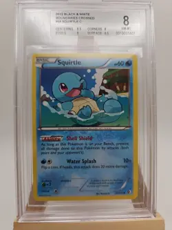 Pokemon 2012 Beckett Graded NM MT 8 Squirtle C Card Boundaries Crossed 29 149 - Image 1
