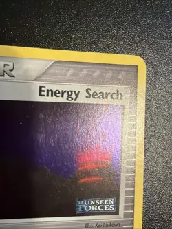 Pokemon Card - Energy Search Unseen Forces 94/115 Reverse Holo Stamped - Image 3