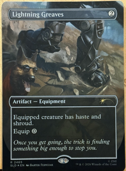 LIMITED EDITION Secret Lair MtG Lightning Greaves NM BORDERLESS FOIL! - Image 1