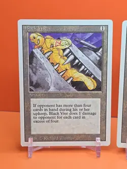 🟤🟤 (3) 1994 Magic The Gathering BLACK VISE REVISED 3RD EDITION PLAYED 🟤🟤 - Image 2