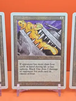 🟤🟤 (3) 1994 Magic The Gathering BLACK VISE REVISED 3RD EDITION PLAYED 🟤🟤 - Image 3