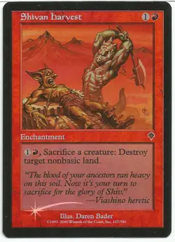 MTG Shivan Harvest FOIL Invasion Uncommon LP - Image 1