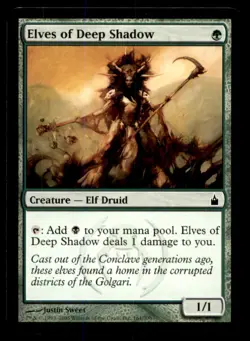MTG Elves of Deep Shadow LP Light Play Ravnica: City of Guilds [3207] - Image 1