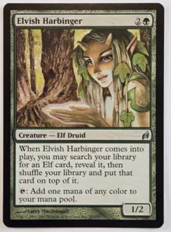 MTG Elvish Harbinger Regular Lorwyn Magic the Gathering Uncommon Green Creature - Image 1