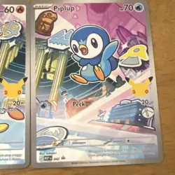 Pokemon TCG MEPI Turtwig Chimchar Piplup Card Lot 3 Cards Regular English - Image 2
