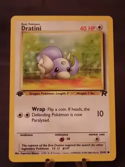 Pokemon Card - Dratini - Team Rocket - 1st Edition - Mint - 53/82 - VLP-NM . - Image 1