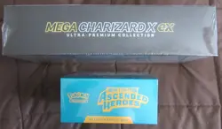 Pokemon Mega Charizard X EX Ultra-Premium Collection + Ascended Heroes ETB Lot - Image 3