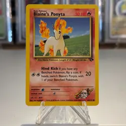 Pokemon TCG Blaine's Ponyta Gym Challenge 64/132 NM Condition WOTC - Image 1