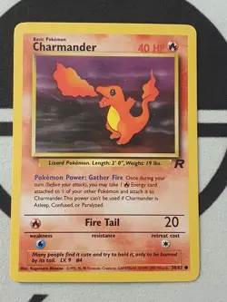 Pokemon Karte Glumanda 50/82 Team Rocket Set Pokemon Charmander - Image 2