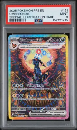 2025 POKEMON PRE EN-PRISMATIC EVOLUTIONS #161 UMBREON EX PSA 9 - Image 1