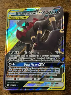 Umbreon Darkrai GX 125/236 Holo Sun Moon Unified Minds Holo Pokemon Creased - Image 1