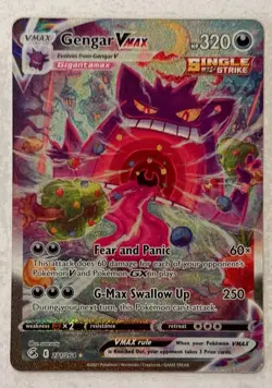 2021 POKEMON SWORD & SHIELD FUSION STRIKE SECRET #271 FULL ART/GENGAR VMAX - Image 1