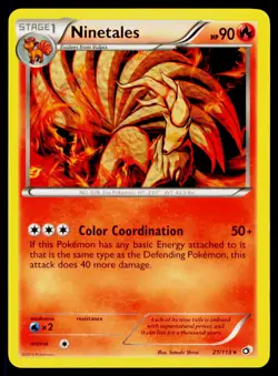 Ninetales - Normal 21/113 Rare Pokemon Legendary Treasures NM - Image 1