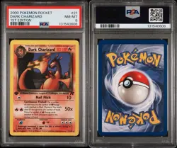 Pokemon Dark Charizard 1st Edition Non-Holo Rare 21/82 Team Rocket PSA 8 NM-MT - Image 3