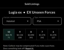 2005 Pokemon EX Unseen Forces Lugia EX Holo Foil Rare 105/115 - Image 2