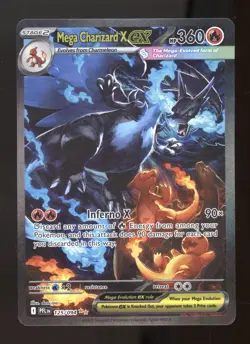 2025 Pokemon Mega Evolution Phantasmal Flames Mega Charizard X ex #125/094 - Image 1