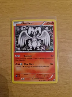 Pokemon TCG Legendary Treasures Reshiram Holo Rare 28/113 - Image 1