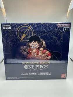 One Piece OP-01 Romance Dawn Booster Box New and Sealed Blue Bottom + case - Image 1
