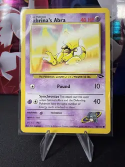 Sabrina's Abra 93/132 Gym Challenge Regular LP - NM Vintage Pokemon Card - Image 3