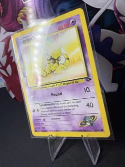 Sabrina's Abra 93/132 Gym Challenge Regular LP - NM Vintage Pokemon Card - Image 4