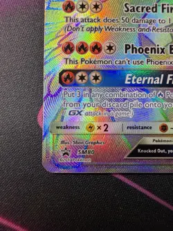Ho-Oh GX (Promo) Holo Sun & Moon SM80 Pokemon TCG (NM) - Image 5