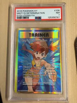 Pokemon Misty's Determination XY Evolutions 108/108 2016 PSA 7 - Image 1
