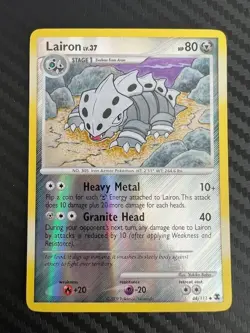 Pokemon TCG Lairon 44/111 Rising Rivals Reverse Holo LP - Image 1