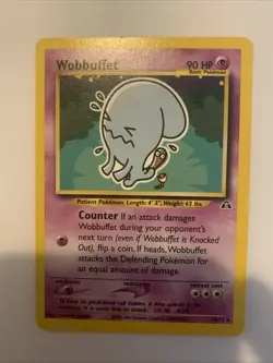 Wobbuffet 35/75 Neo Discovery Rare Vintage Pokemon - Image 1