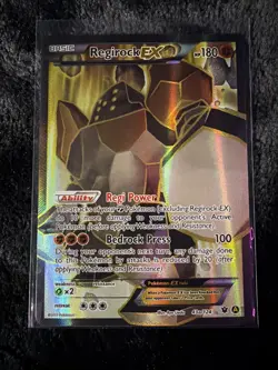 Pokemon TCG Regirock EX Full Art Ultra Rare Holo 43a/124 - Image 1