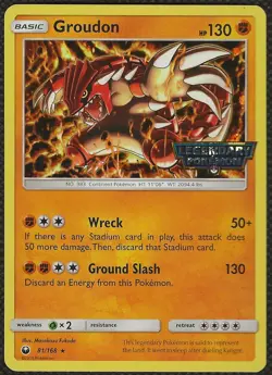 Pokemon GROUDON Legendary Pokemon 81/168 Celestial Storm Stamped English NM - Image 1