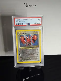 2001 Pokemon Neo Discovery Scizor Holo PSA 5 EX 10/75 - Image 1