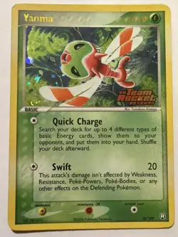 Yanma 28/109 Team Rocket Returns Stamped Reverse Holo Rare Pokemon - Image 1