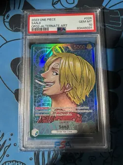 2023 One Piece #026 Sanji OP02 Alternate Art PSA 10 Gem Mint - Image 1