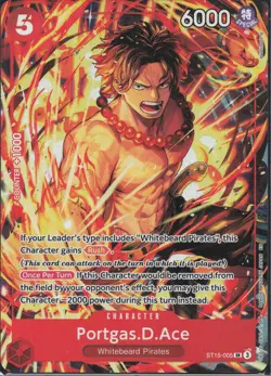 Portgas.D.Ace (Illustration Box Vol.5) Foil SR One Piece Promotion Cards ST15-00 - Image 1