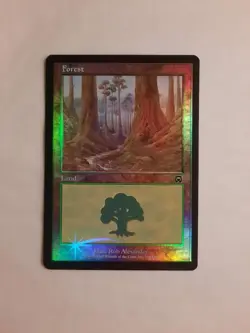 Magic MTG NM Foil Forest 349 Mercadian Masques Basic Land Card - Image 2