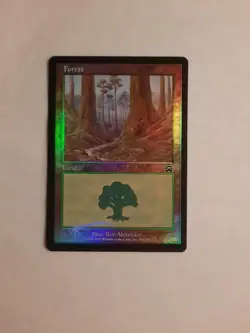 Magic MTG NM Foil Forest 349 Mercadian Masques Basic Land Card - Image 4