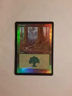 Magic MTG NM Foil Forest 349 Mercadian Masques Basic Land Card - Image 5
