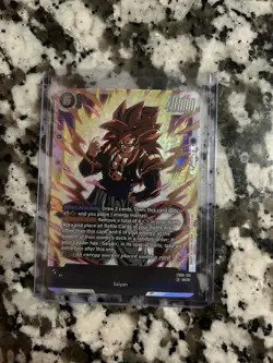 Gogeta GT Secret Rare Holo FB09-123 SCR Dragon Ball Super Card Game Battle Card - Image 1