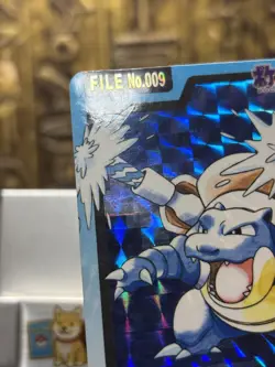 Pokemon Blastoise FILE No.009 Holo Prism Pocket Monsters Card 1997 Carddass -EX - Image 3