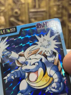Pokemon Blastoise FILE No.009 Holo Prism Pocket Monsters Card 1997 Carddass -EX - Image 4