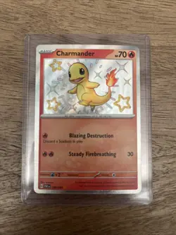 Pokemon Charmander 109/091 SV: Paldean Fates Shiny Rare Holo Basic Card - Image 1
