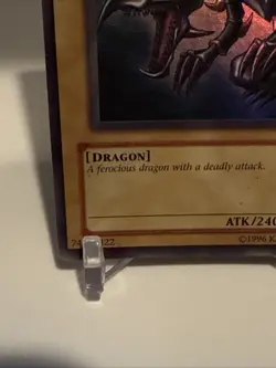 Yu-Gi-Oh! TCG Red-Eyes Black Dragon SDJ-001 Vintage Holo Rare Card 1996 - Image 4